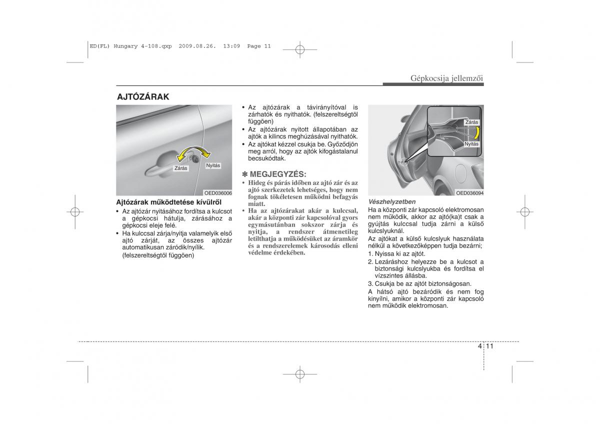 KIA Ceed I 1 Kezelesi utmutato / page 85