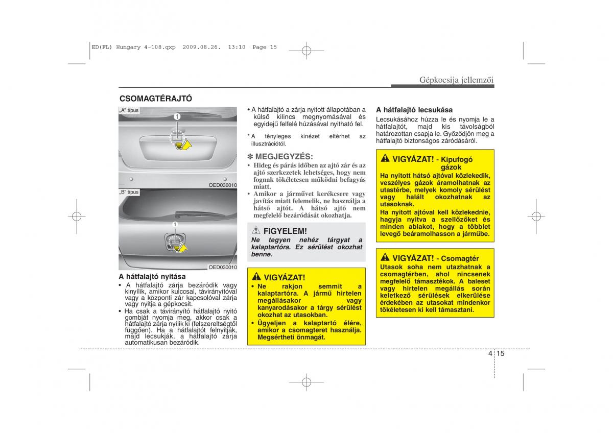 KIA Ceed I 1 Kezelesi utmutato / page 89