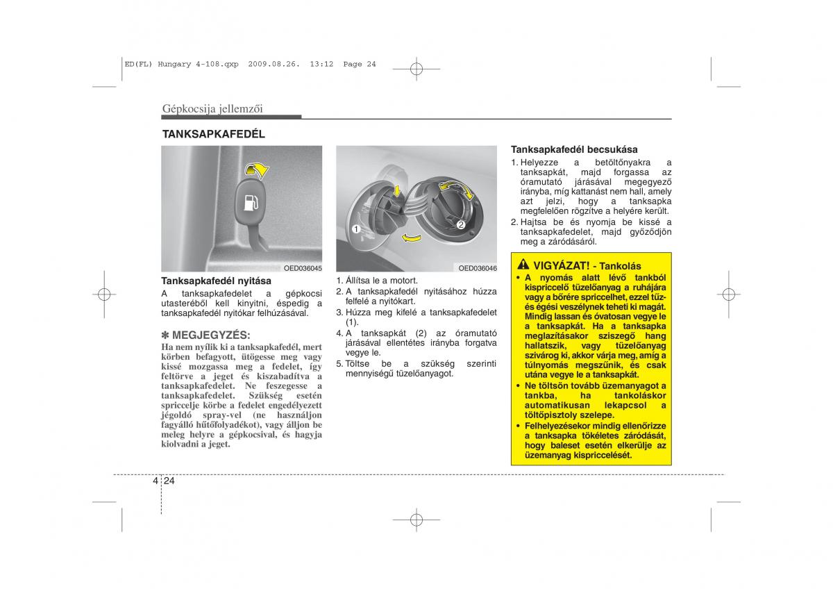 KIA Ceed I 1 Kezelesi utmutato / page 98