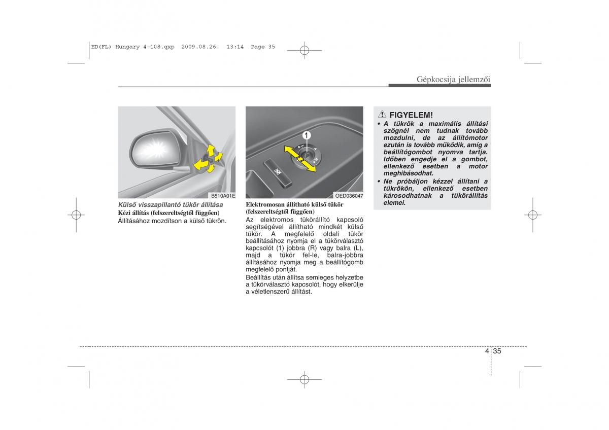 KIA Ceed I 1 Kezelesi utmutato / page 109