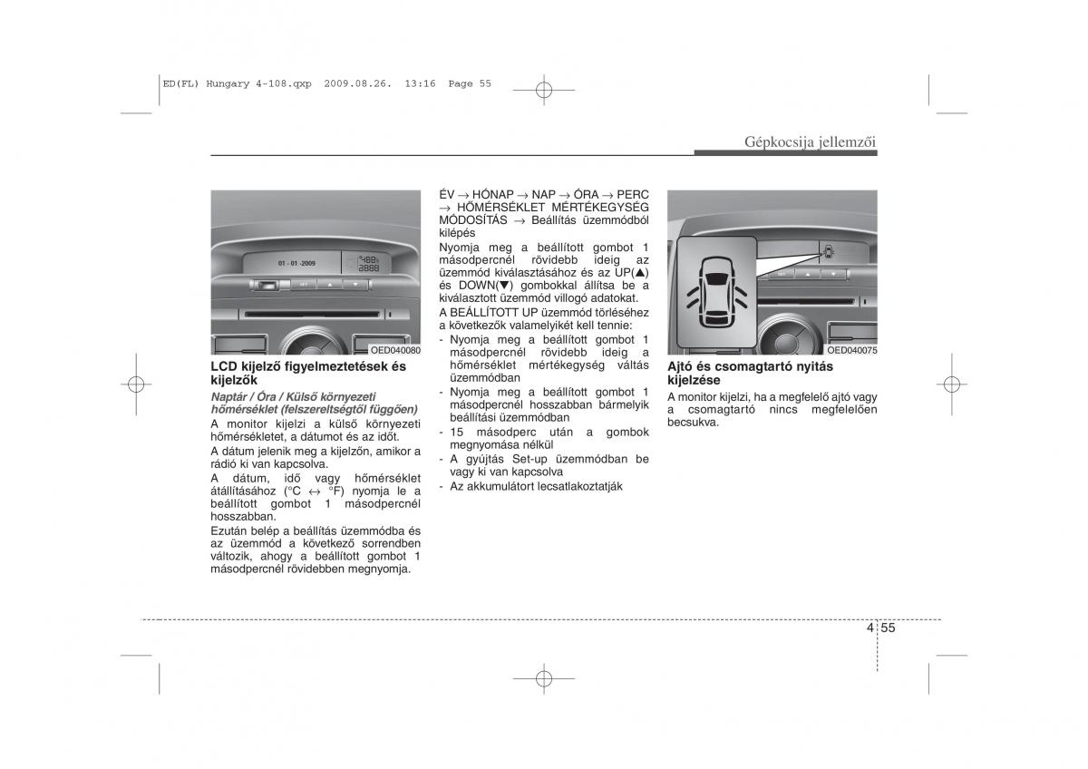 KIA Ceed I 1 Kezelesi utmutato / page 129