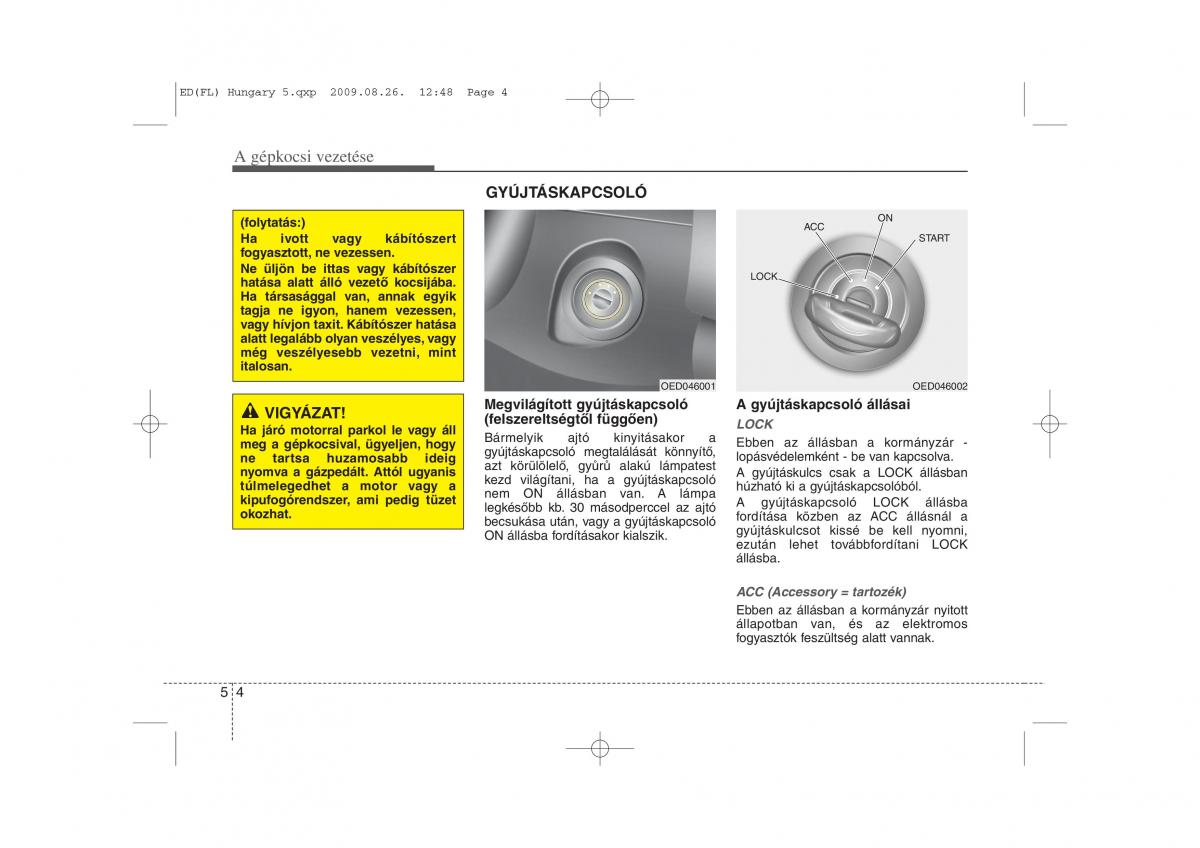 KIA Ceed I 1 Kezelesi utmutato / page 221