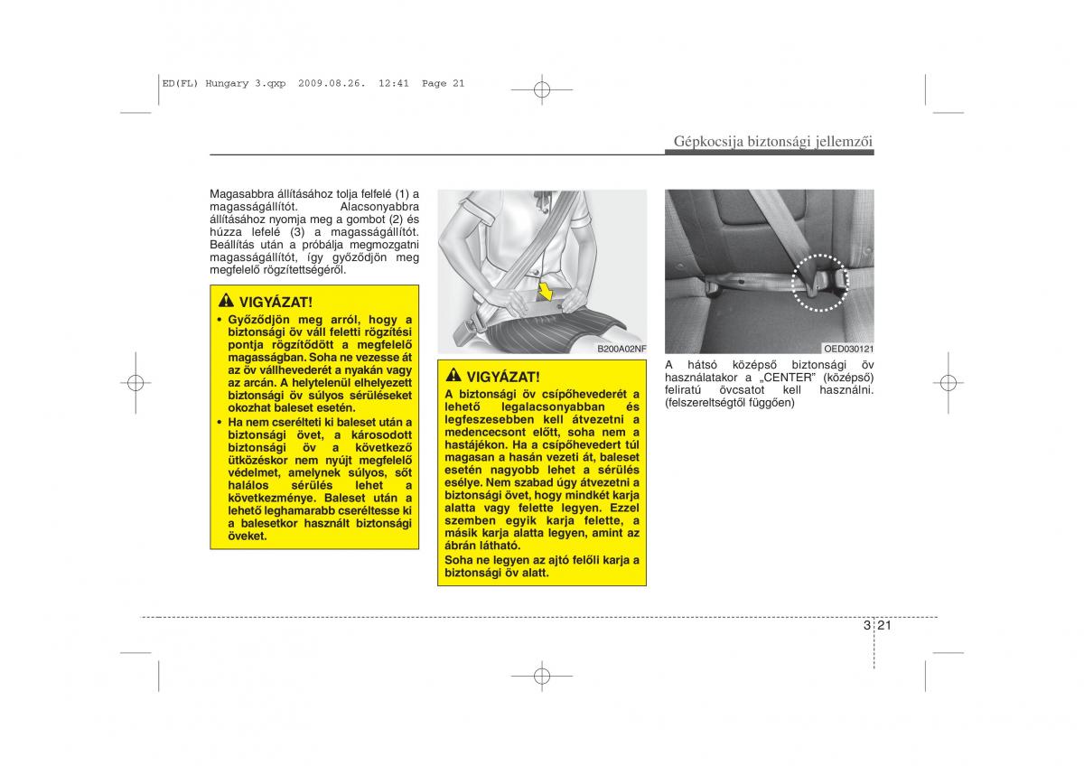 KIA Ceed I 1 Kezelesi utmutato / page 34