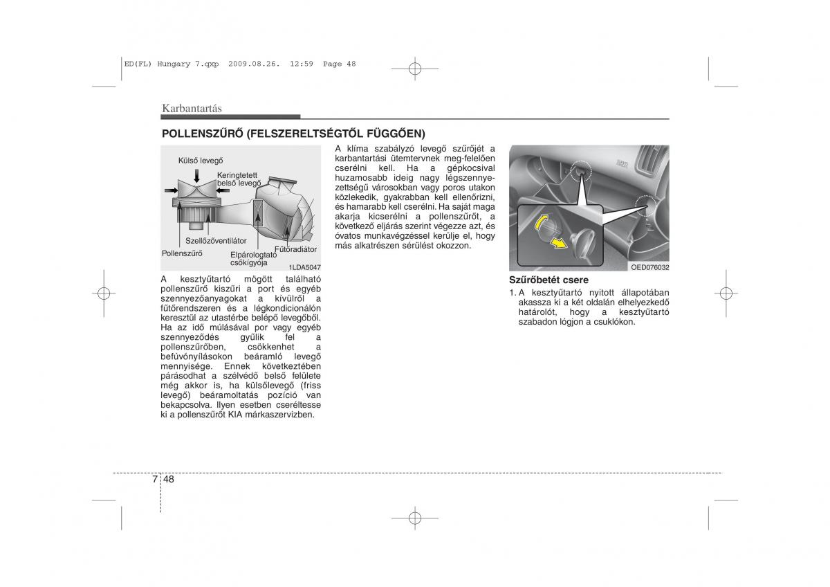 KIA Ceed I 1 Kezelesi utmutato / page 345