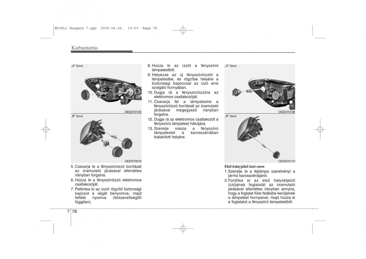 KIA Ceed I 1 Kezelesi utmutato / page 375