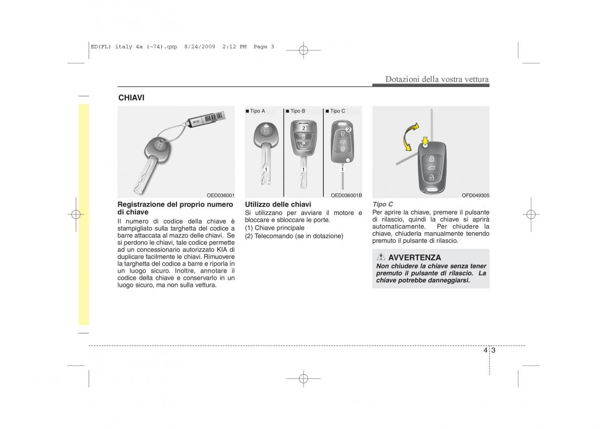 KIA Ceed I 1 manuale del proprietario / page 78