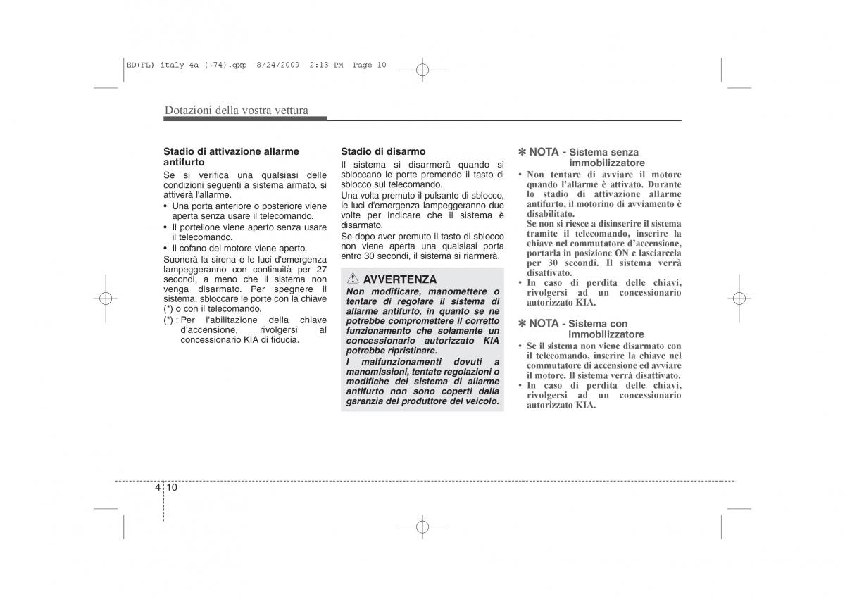 KIA Ceed I 1 manuale del proprietario / page 85