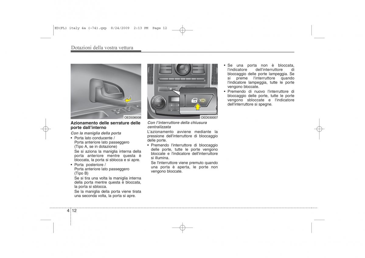 KIA Ceed I 1 manuale del proprietario / page 87