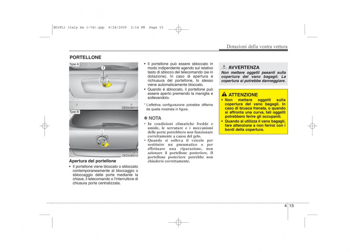 KIA Ceed I 1 manuale del proprietario / page 90