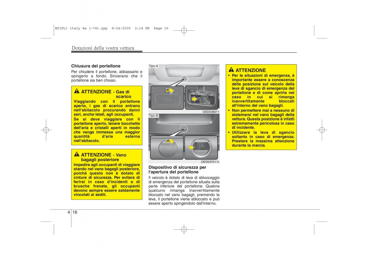 KIA Ceed I 1 manuale del proprietario / page 91