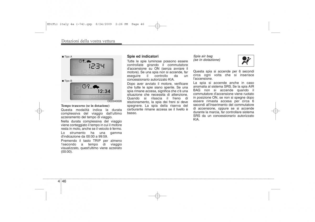 KIA Ceed I 1 manuale del proprietario / page 121