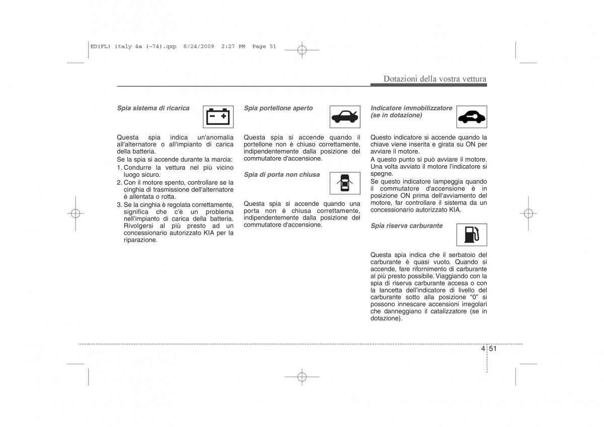 KIA Ceed I 1 manuale del proprietario / page 126