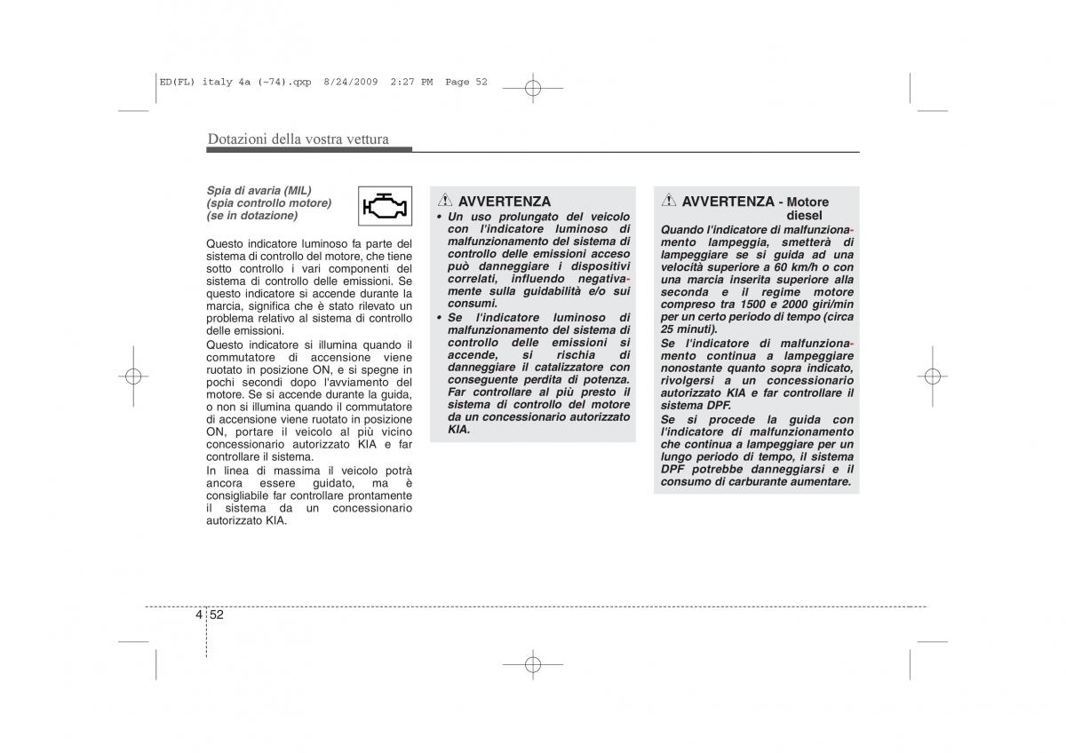 KIA Ceed I 1 manuale del proprietario / page 127