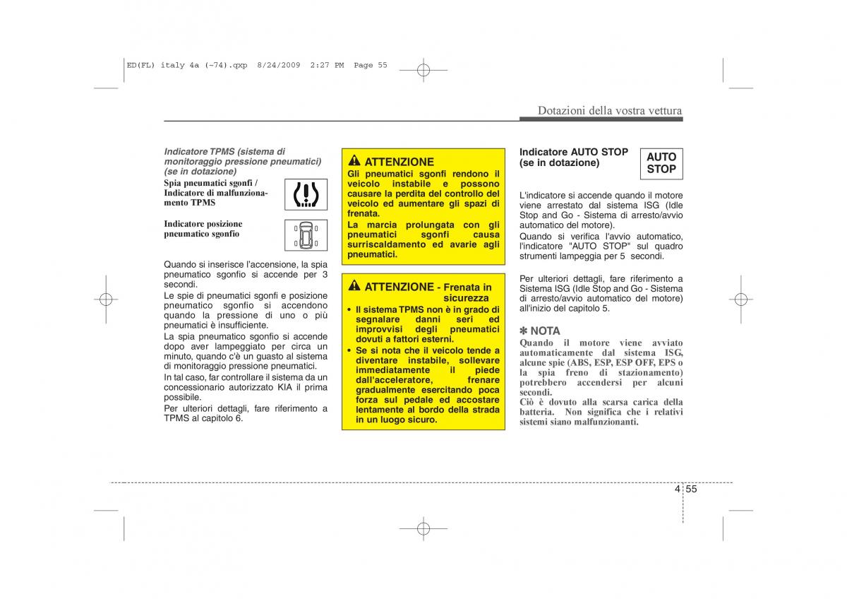 KIA Ceed I 1 manuale del proprietario / page 130