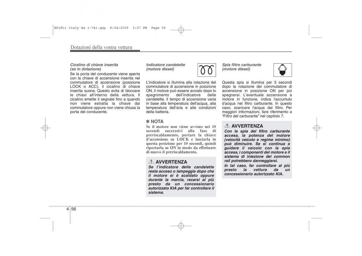 KIA Ceed I 1 manuale del proprietario / page 131