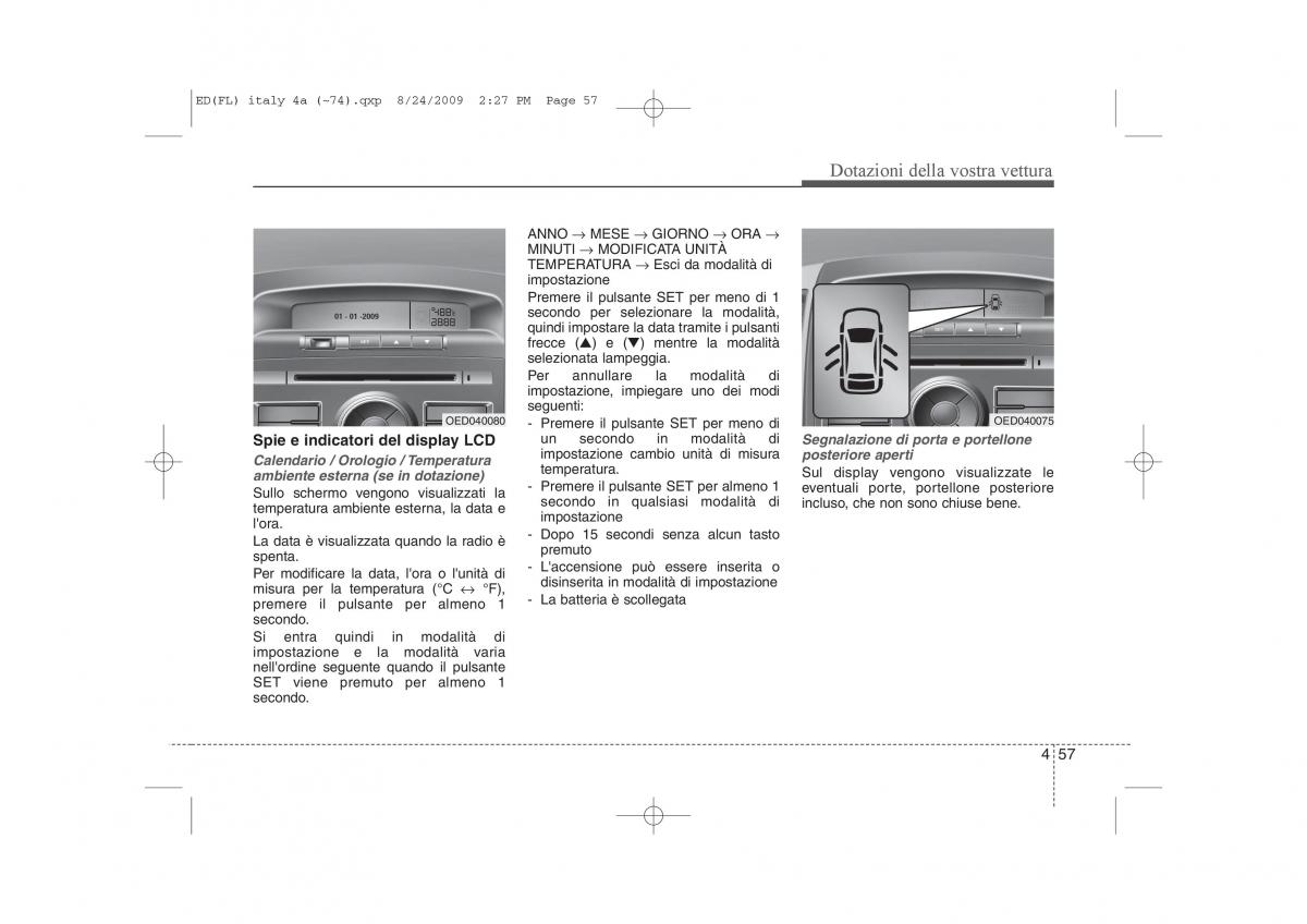 KIA Ceed I 1 manuale del proprietario / page 132