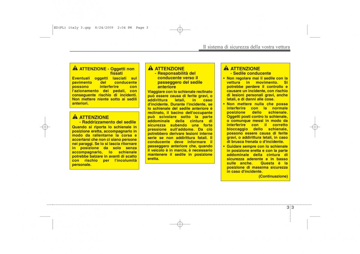 KIA Ceed I 1 manuale del proprietario / page 16