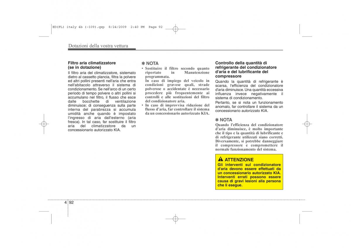 KIA Ceed I 1 manuale del proprietario / page 167