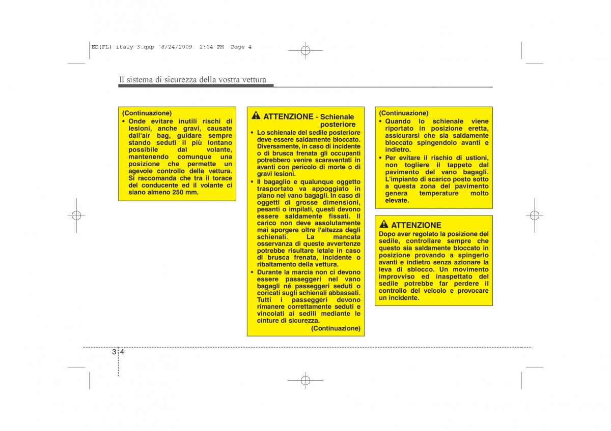 KIA Ceed I 1 manuale del proprietario / page 17