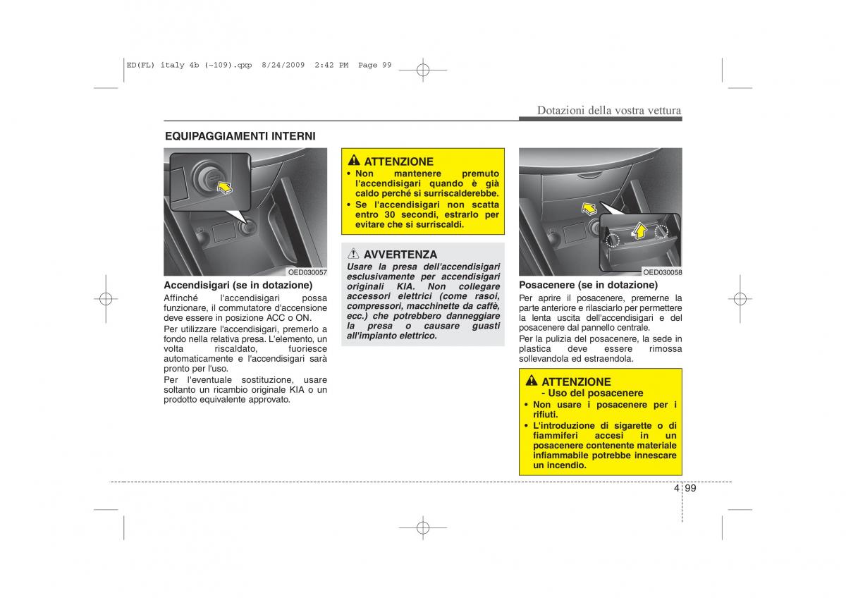 KIA Ceed I 1 manuale del proprietario / page 174