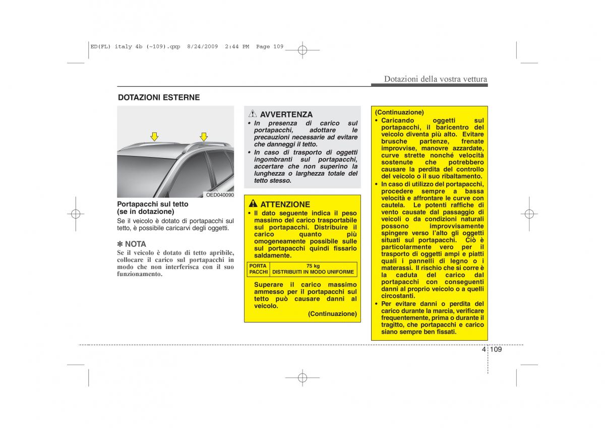 KIA Ceed I 1 manuale del proprietario / page 184