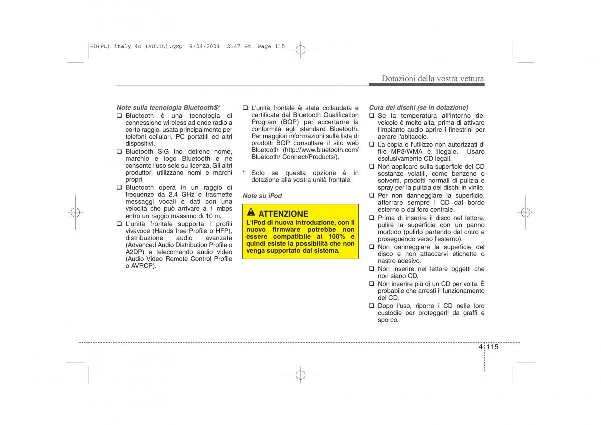 KIA Ceed I 1 manuale del proprietario / page 190