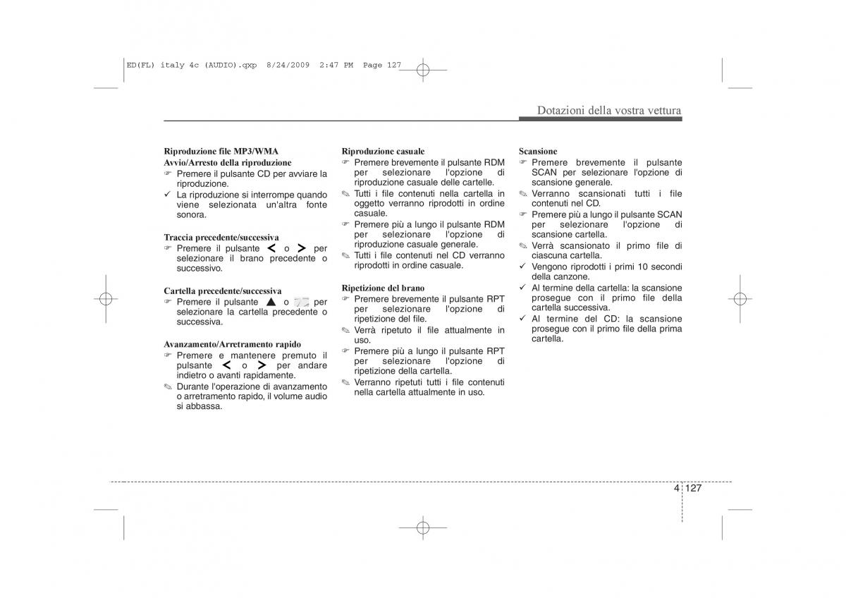 KIA Ceed I 1 manuale del proprietario / page 202