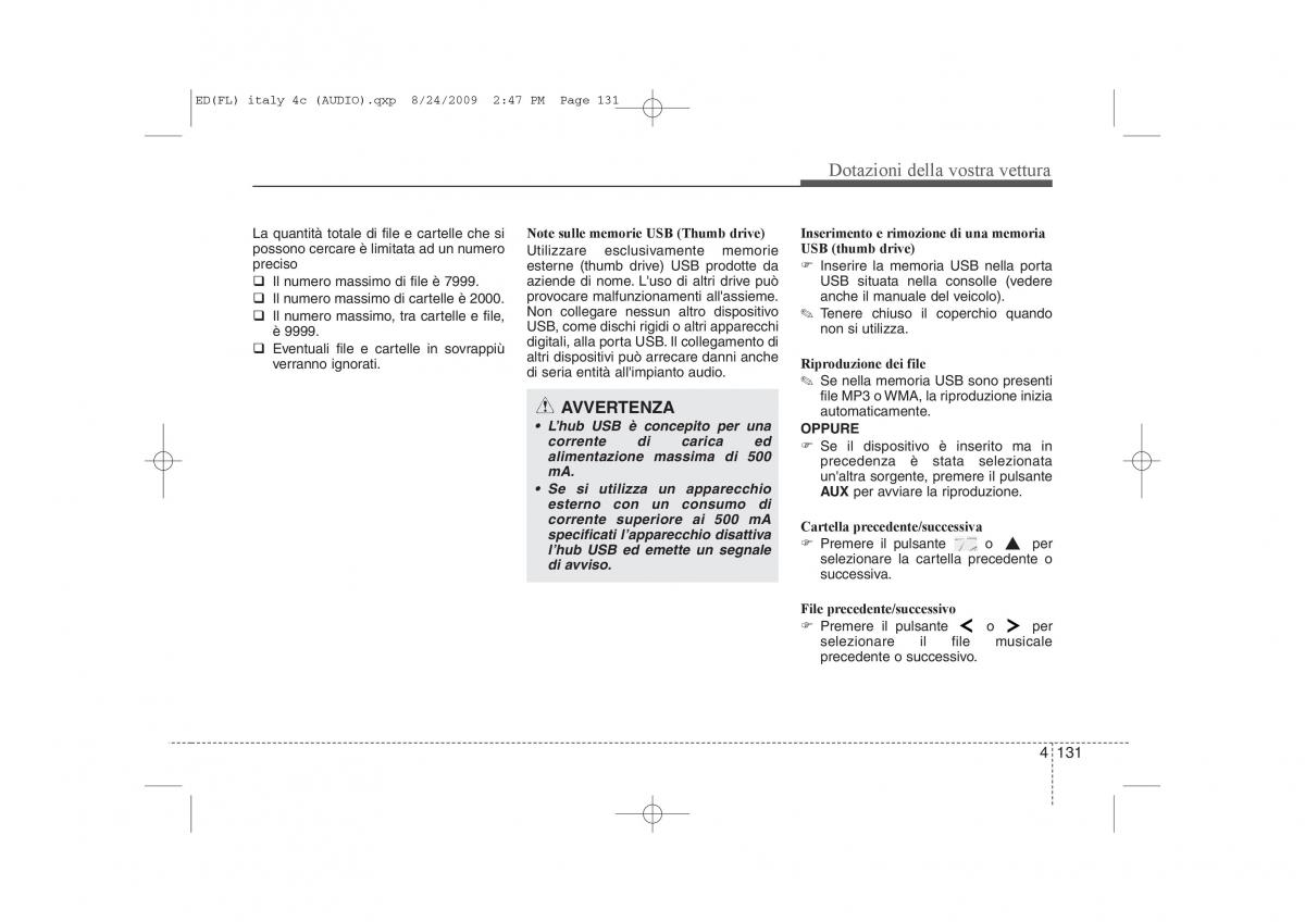 KIA Ceed I 1 manuale del proprietario / page 206