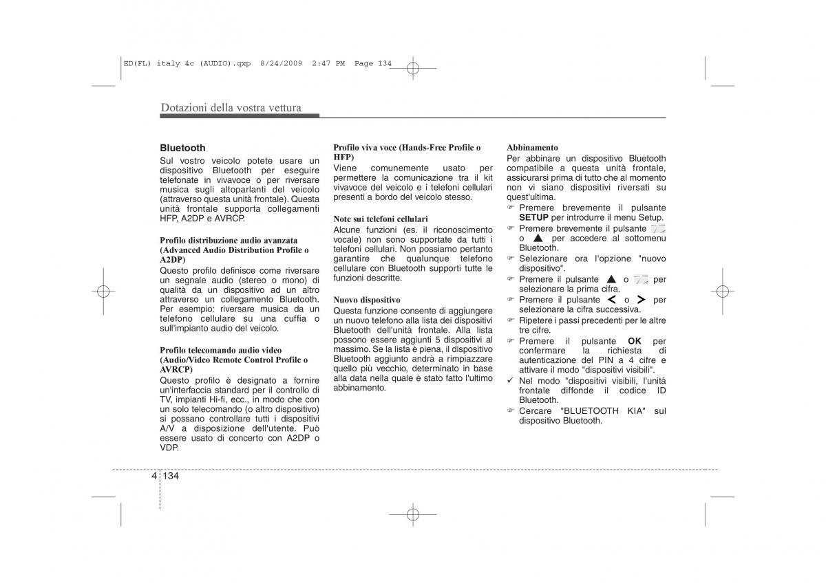 KIA Ceed I 1 manuale del proprietario / page 209