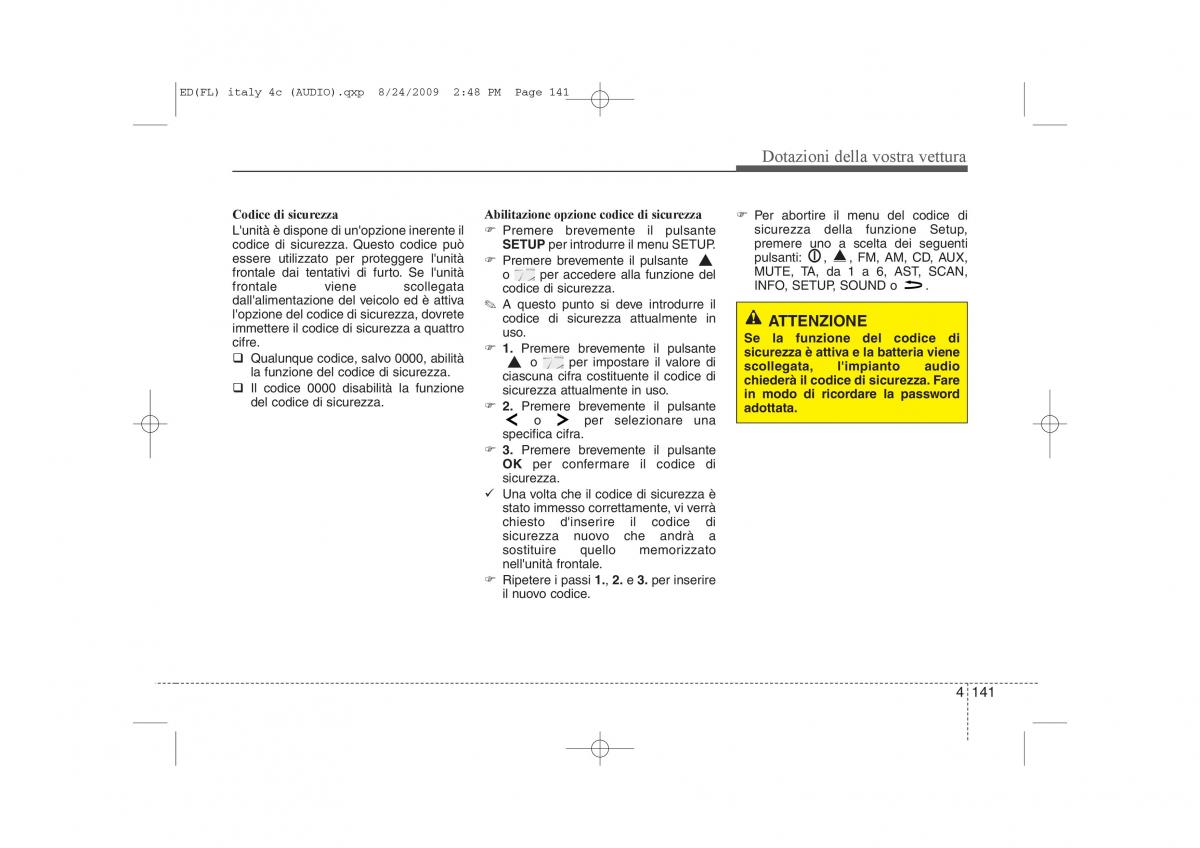 KIA Ceed I 1 manuale del proprietario / page 216