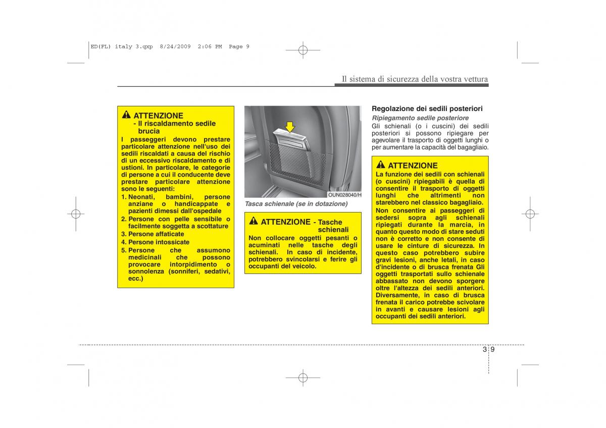 KIA Ceed I 1 manuale del proprietario / page 22