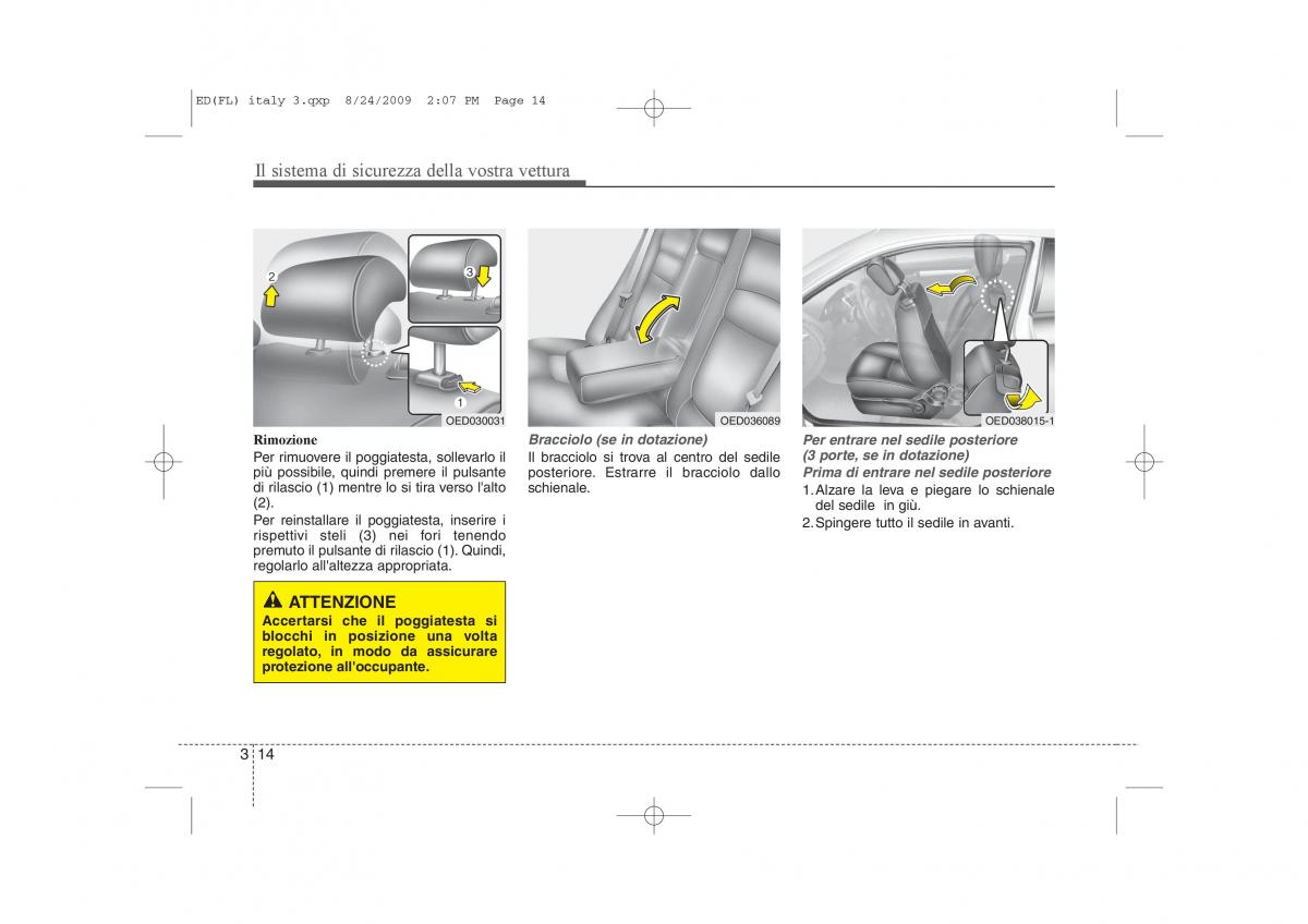 KIA Ceed I 1 manuale del proprietario / page 27