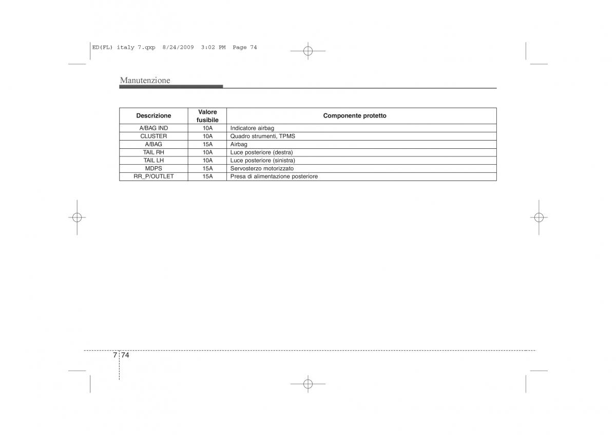 KIA Ceed I 1 manuale del proprietario / page 374