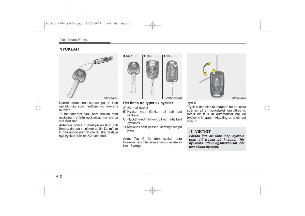 KIA Ceed I 1 instruktionsbok / page 63