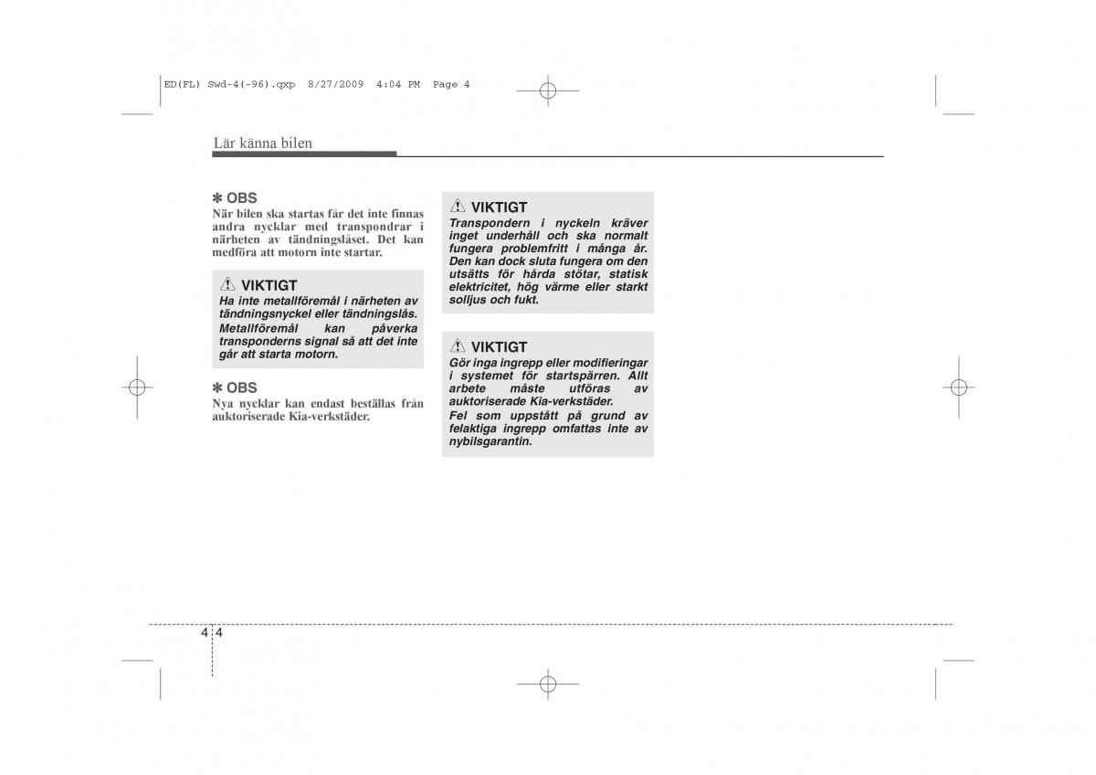 KIA Ceed I 1 instruktionsbok / page 65