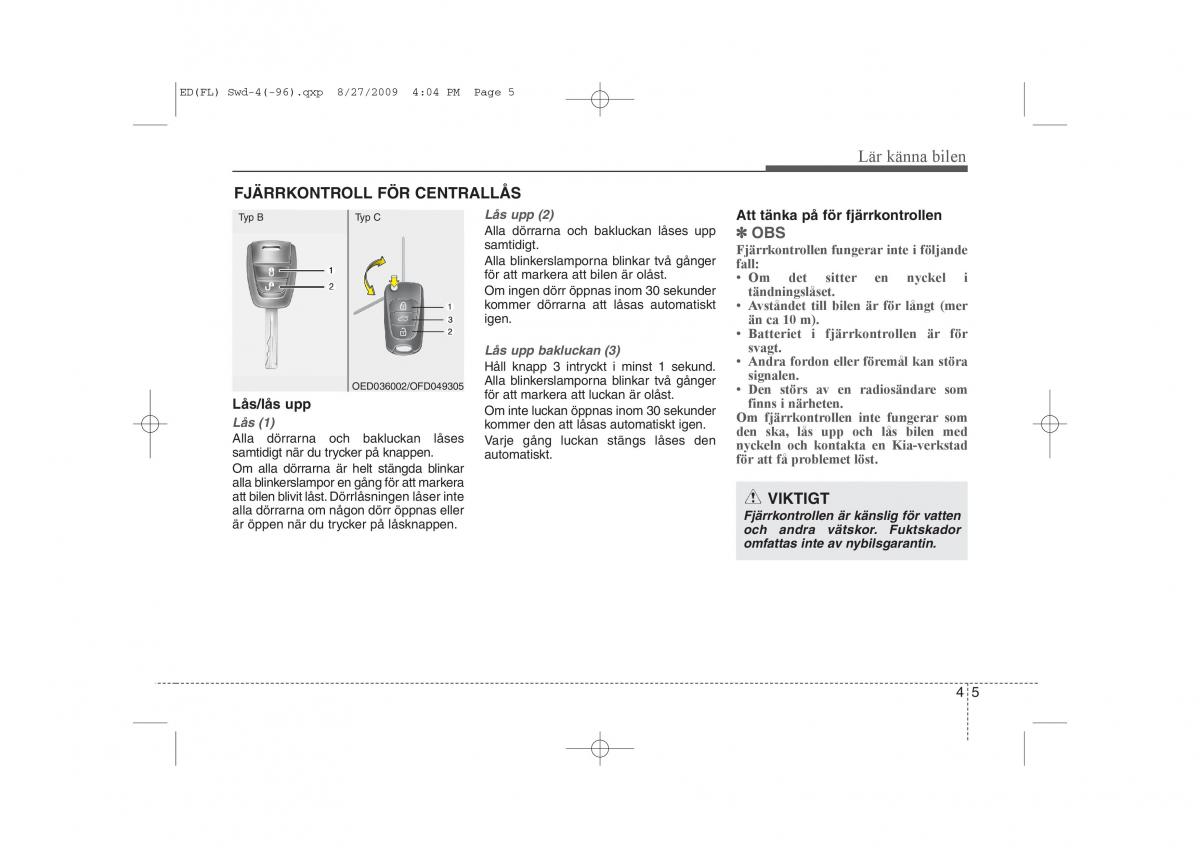 KIA Ceed I 1 instruktionsbok / page 66