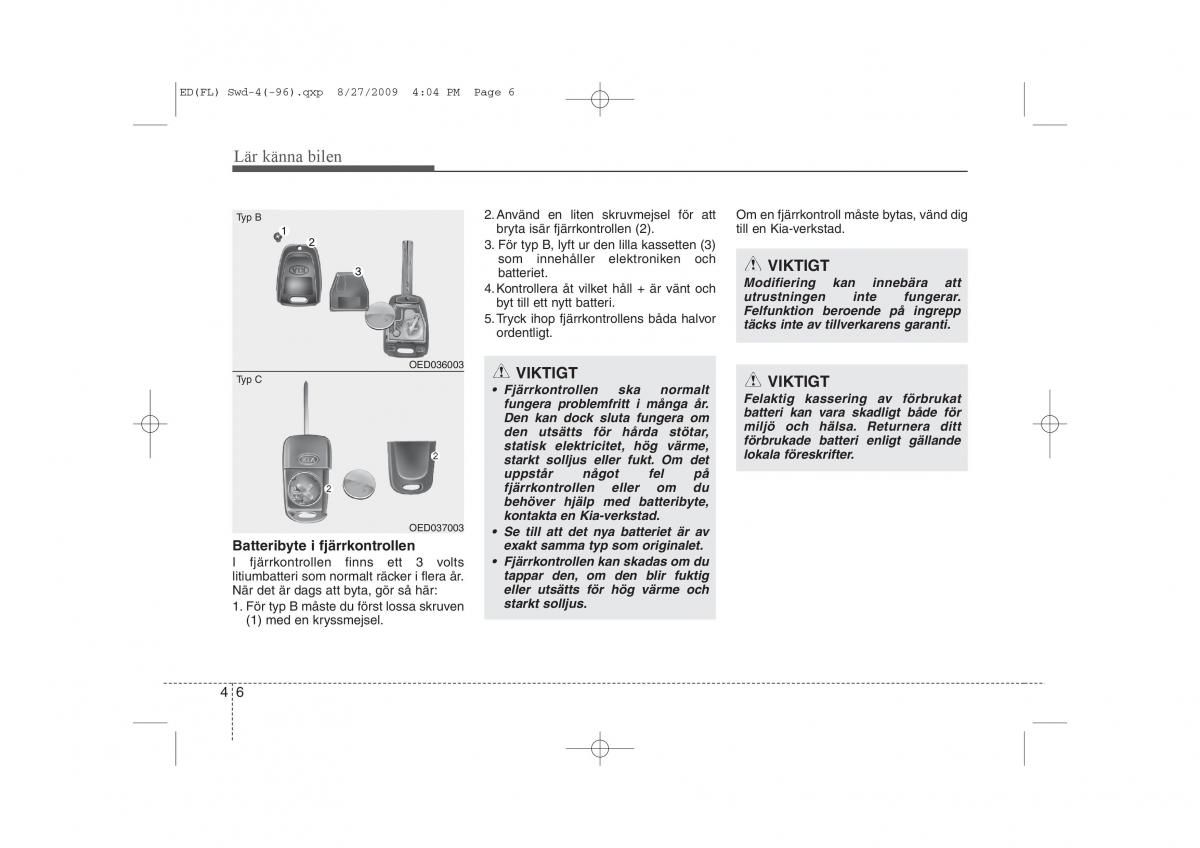 KIA Ceed I 1 instruktionsbok / page 67