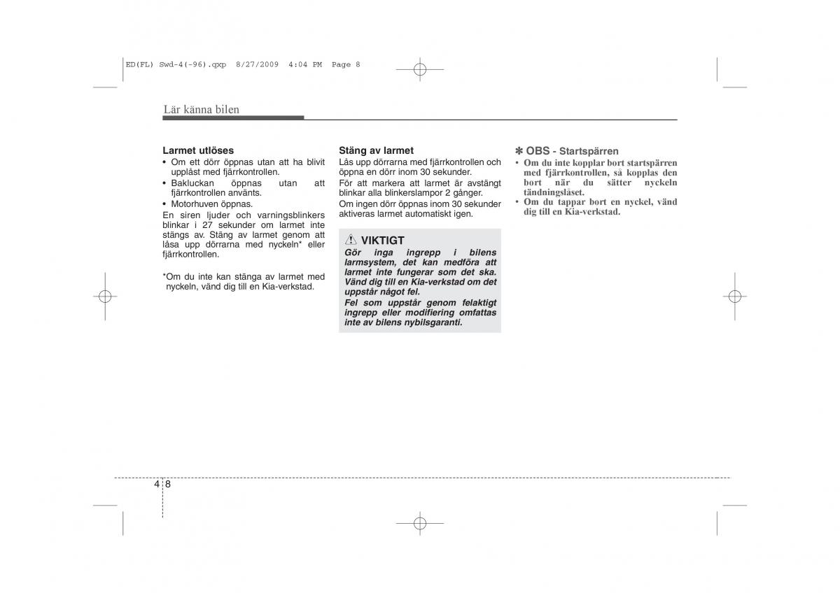 KIA Ceed I 1 instruktionsbok / page 69