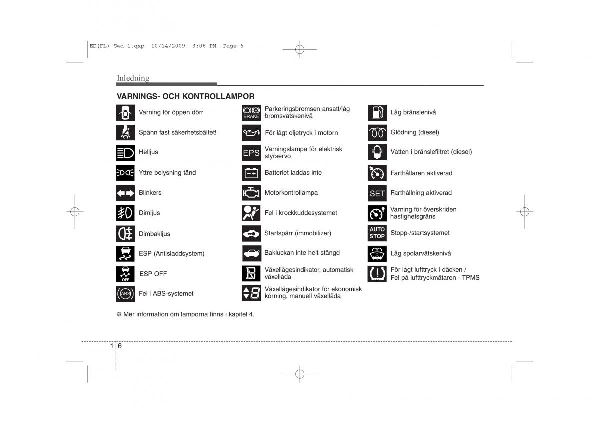 KIA Ceed I 1 instruktionsbok / page 9