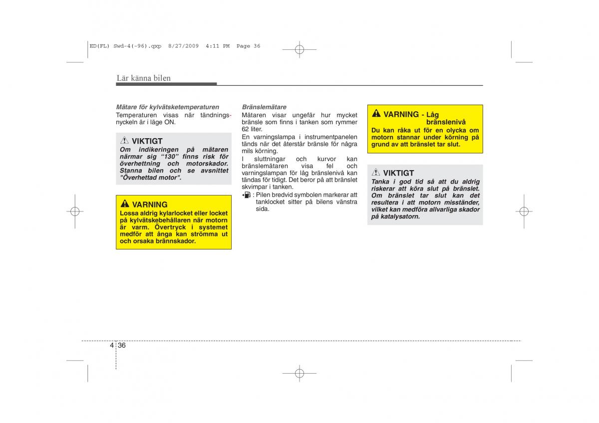 KIA Ceed I 1 instruktionsbok / page 97