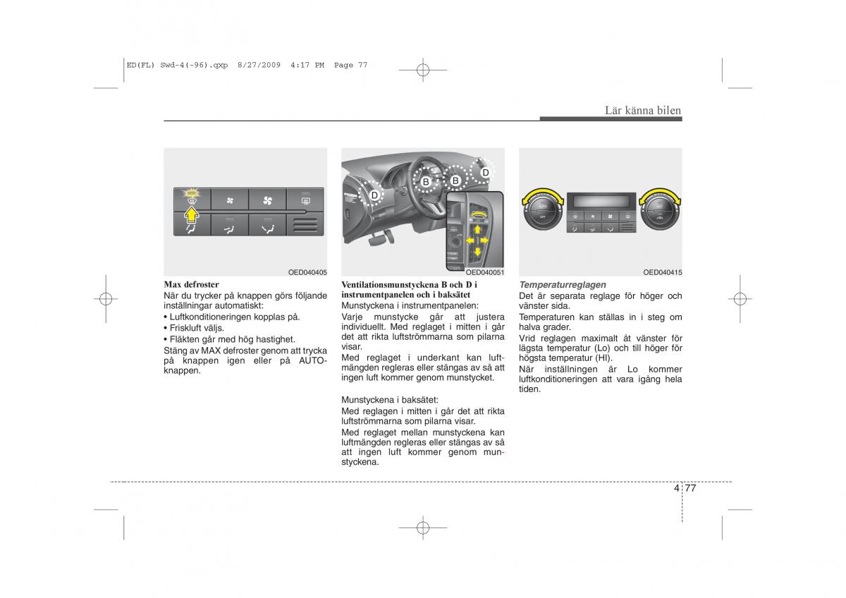 KIA Ceed I 1 instruktionsbok / page 138