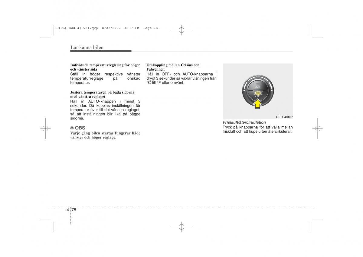 KIA Ceed I 1 instruktionsbok / page 139