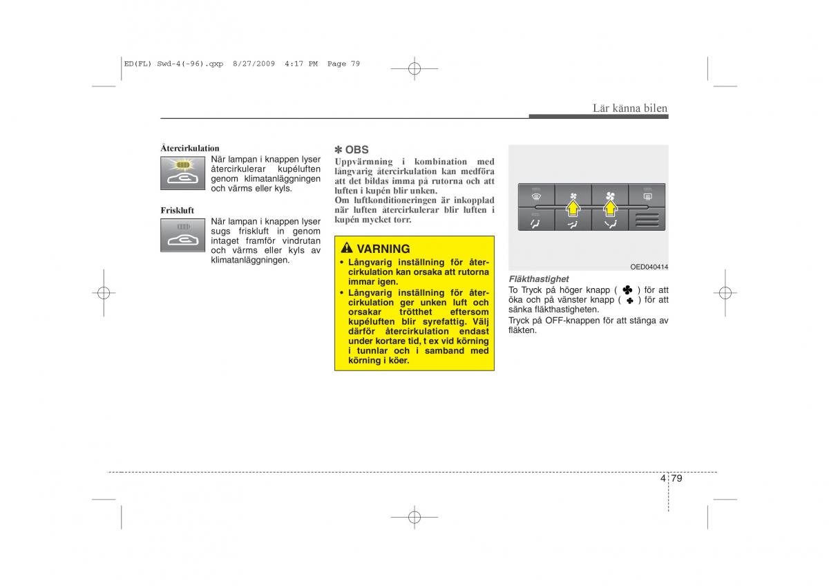 KIA Ceed I 1 instruktionsbok / page 140