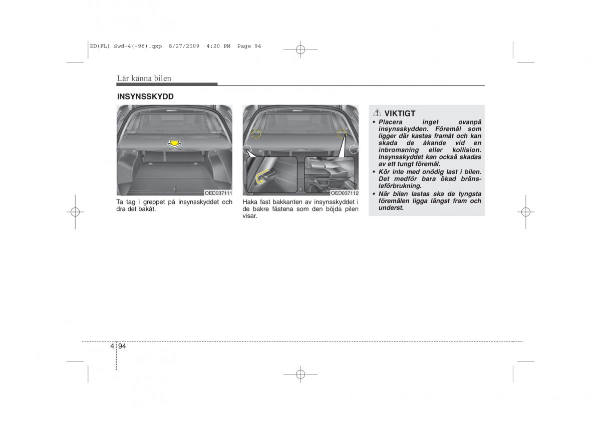 KIA Ceed I 1 instruktionsbok / page 155