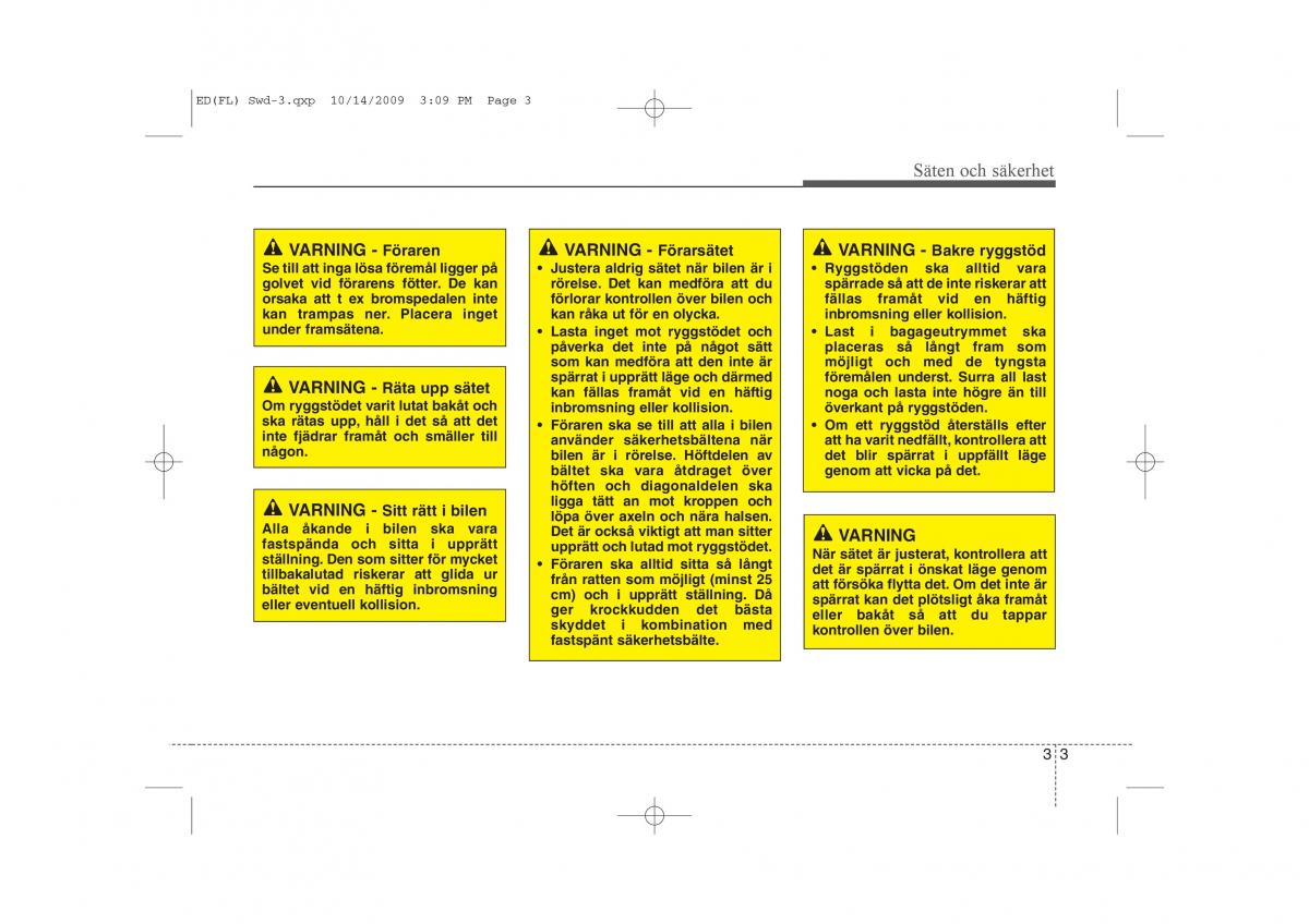 KIA Ceed I 1 instruktionsbok / page 16