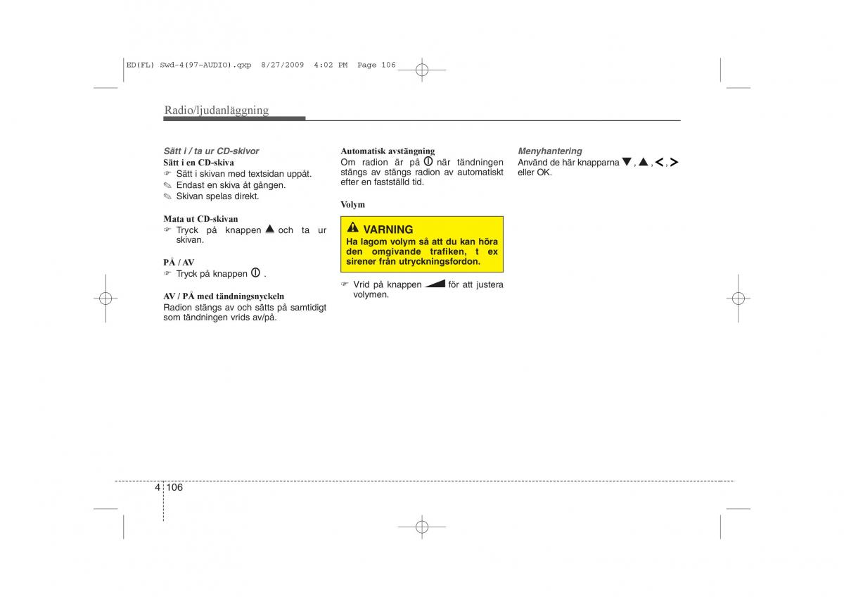 KIA Ceed I 1 instruktionsbok / page 167