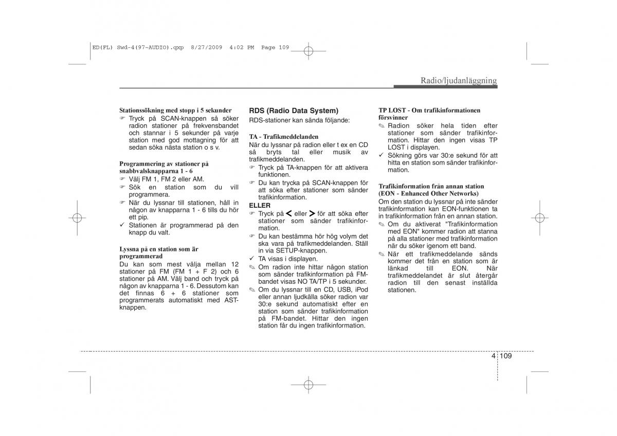 KIA Ceed I 1 instruktionsbok / page 170