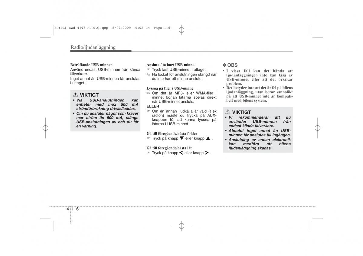 KIA Ceed I 1 instruktionsbok / page 177