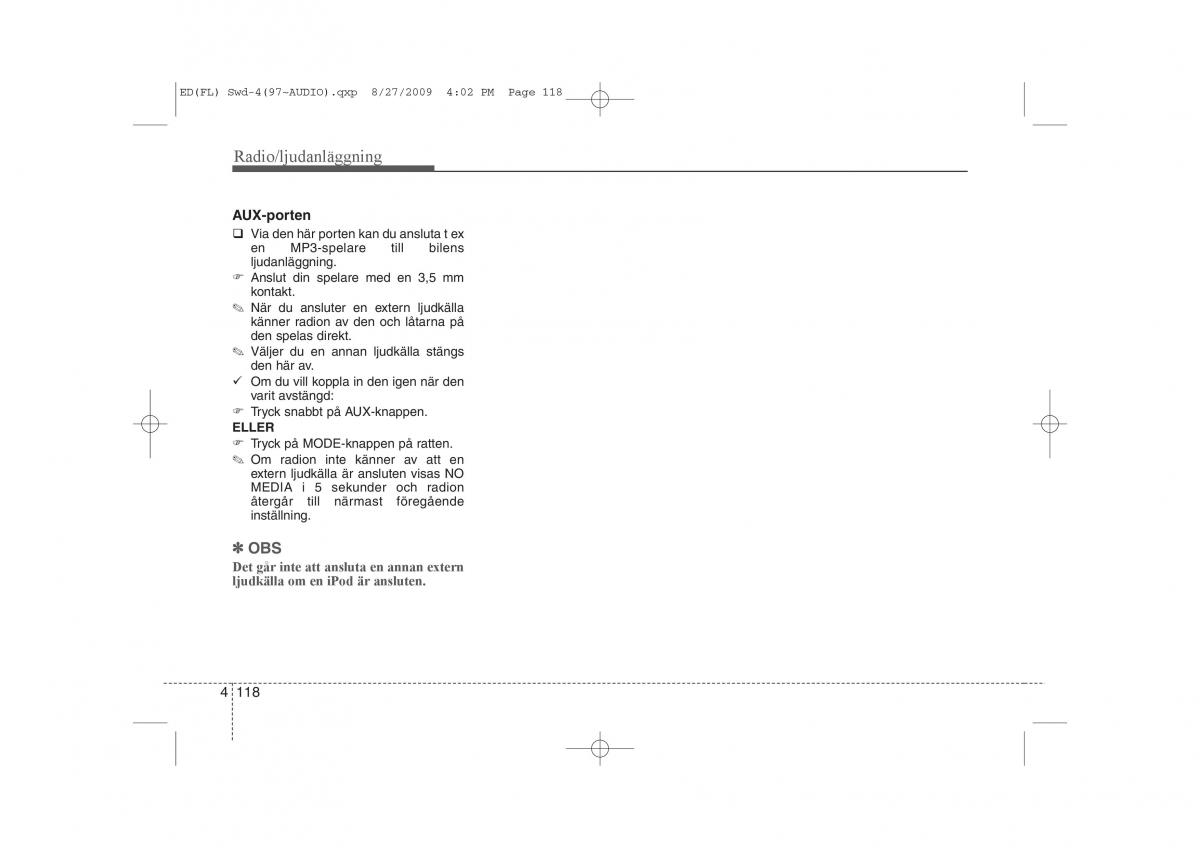 KIA Ceed I 1 instruktionsbok / page 179