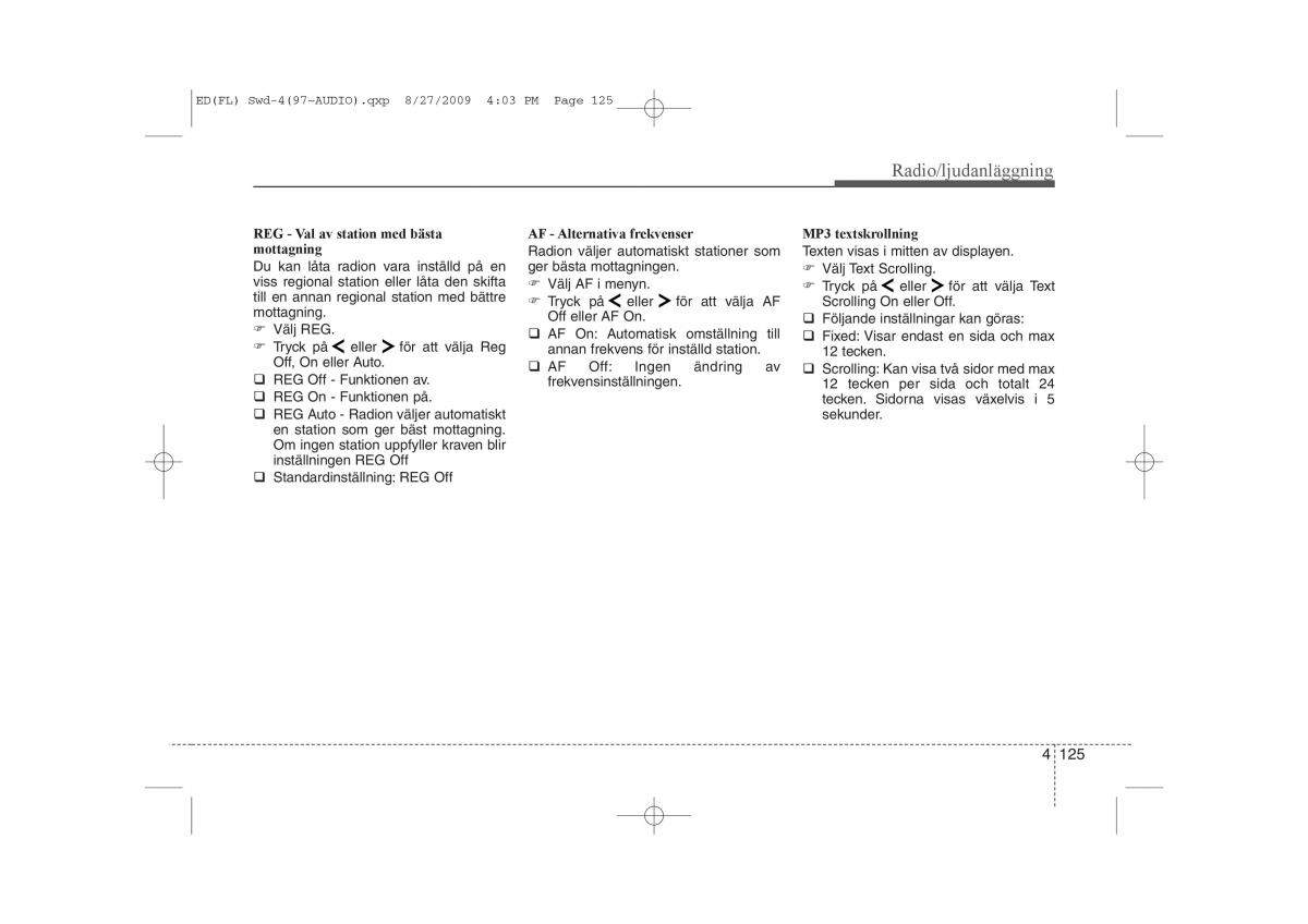 KIA Ceed I 1 instruktionsbok / page 186